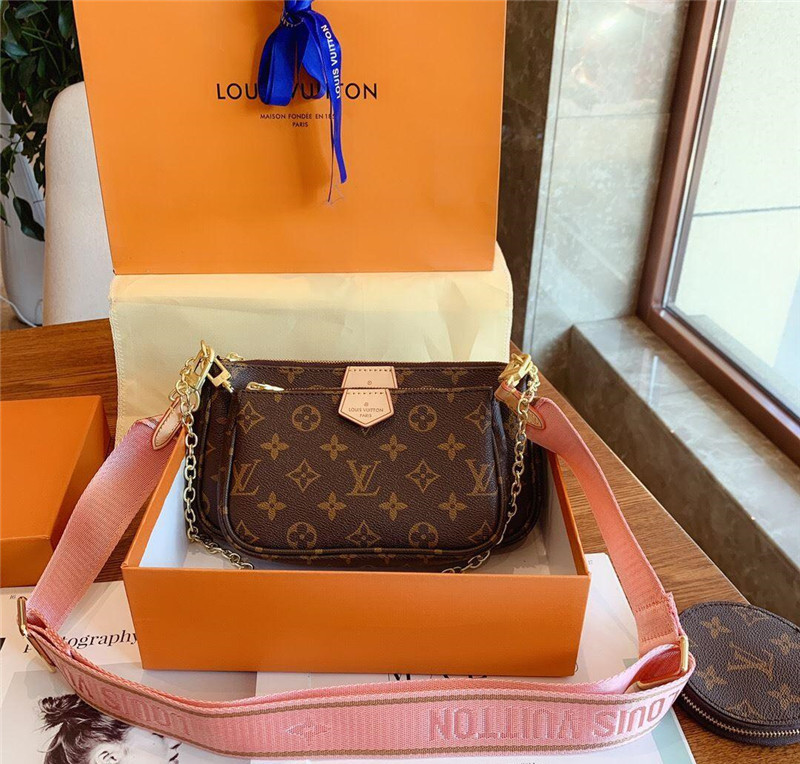 

Designer LV LOUIS VUITTON handbag women purse genuine leather luxury shoulder bag ladies purses 3 pcs purse