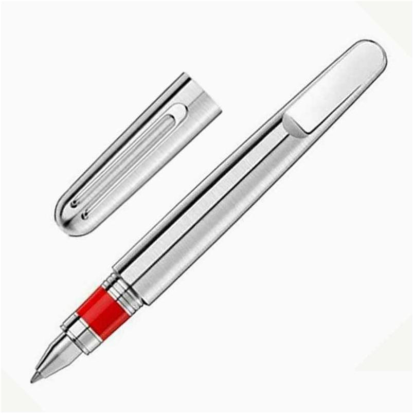 

Ballpoint Pens Quality Heavy Metal Sier Top Grey Magnetic Shut Cap Rollerball Pen Stationery Business Office Supplies Write Men Gift Dhhgm, See showture