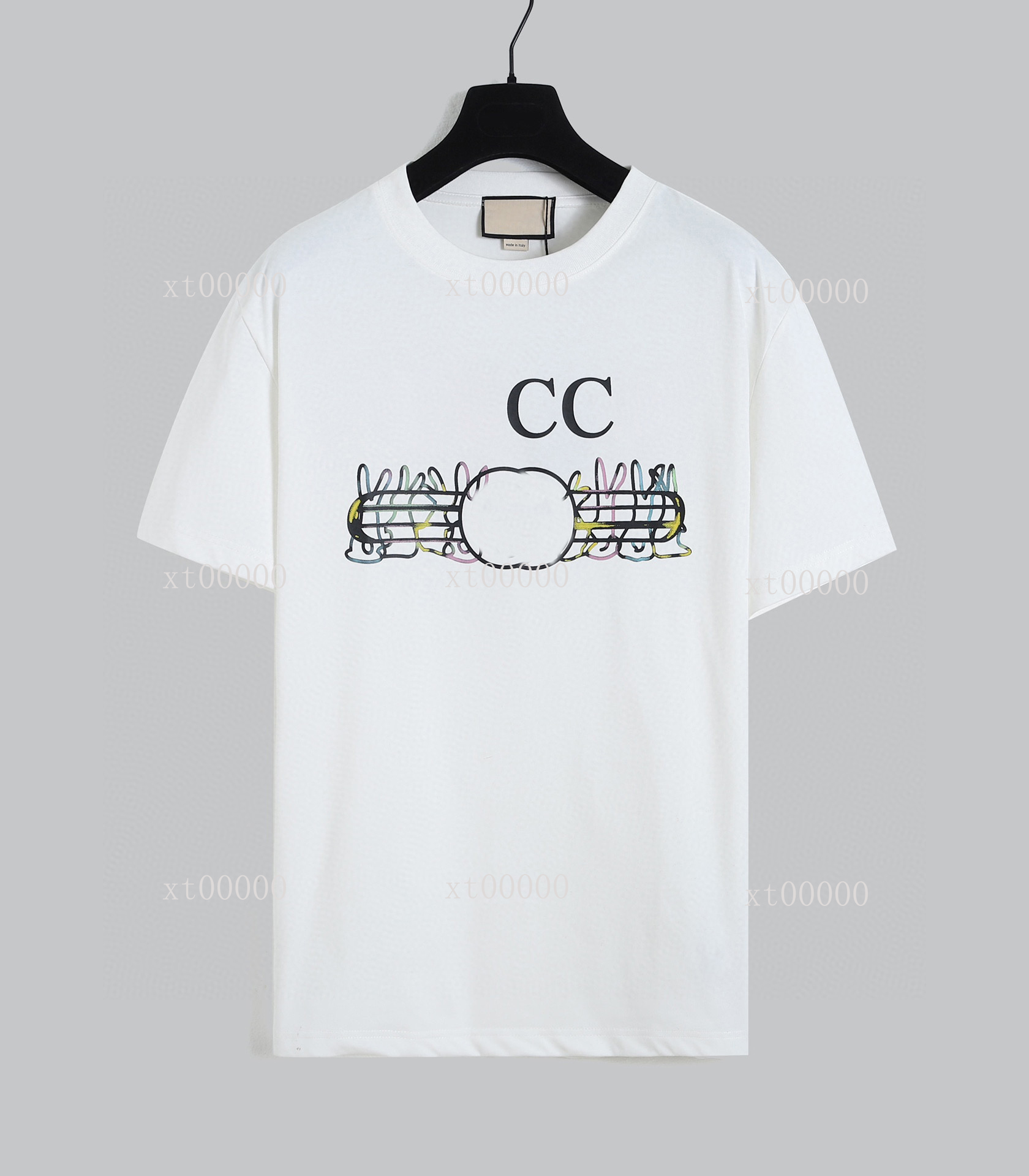 

22SS Designer Letter Printed T Shirts Tee Fashion Sweatshirt High Street Short Sleeve Summer Casual T-Shirt Breathable Men Women Crew Neck Tees Dresses for Women 9-543, Black