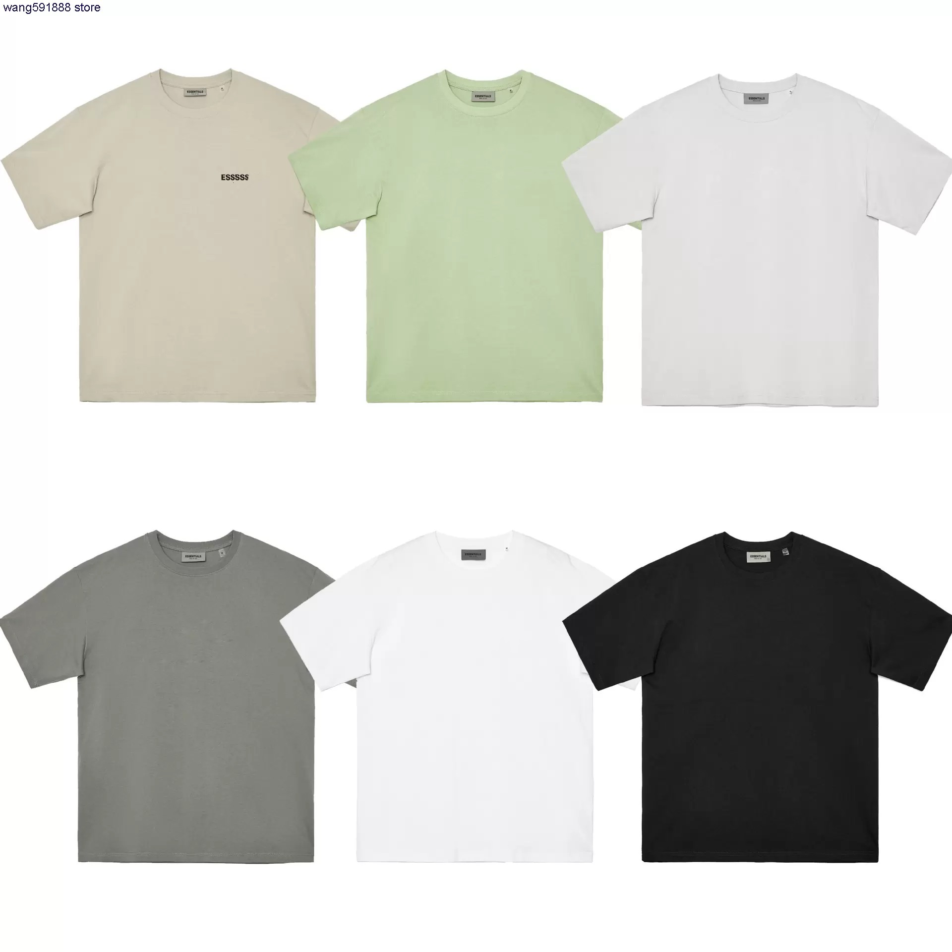 2022 High Street Fashion Brand Ess t-shirt à manches courtes Double Basic Small Loose Large Os Hommes 6x9e