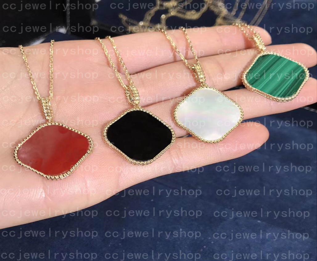 

Long Sweater Necklaces Designer Clover Necklace 90cm Classic Fashion Gold Big Flowers Design Mother of Pearl Plated 18K for Man Wo6560927