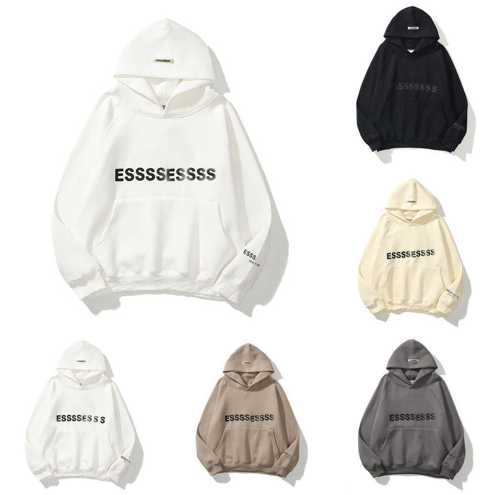 Ess Sweatshirts Men's Luxury Jackets EssentialHoodies Men Women Hoodies Chest Letter Pullover Hoodie Hooded Tops Sweater Loose Casual Sweatshir