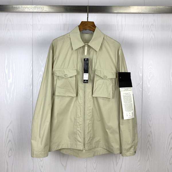 Designer Stone Pocket Jackets Island Jacket Long Sleeve Zipper Badges Men Tshirt Casual Coat Windbreaker Embrodiery Mens Shirts Coats 35