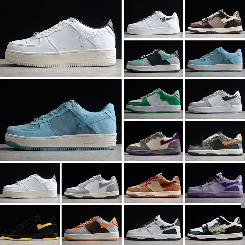 

Casual Shoes Sneakers White Green Red Black Yellow Sk8 Men Women A Bapestas Sta Low Abc Camo Stas 36-46, Color 1