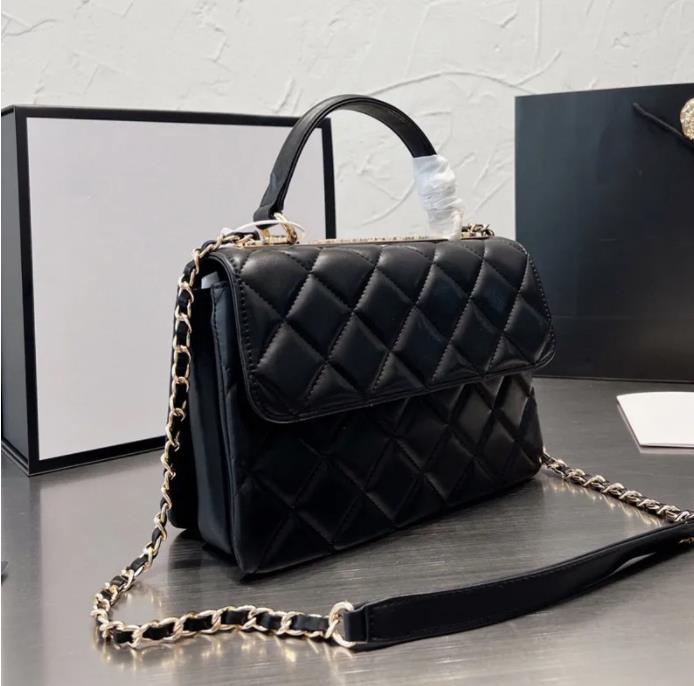 

2023 New Fashion Cross Body Bags Luxury Designer Handbag retro style handle Chain Crossbody Large Capacity Women Bag, Black