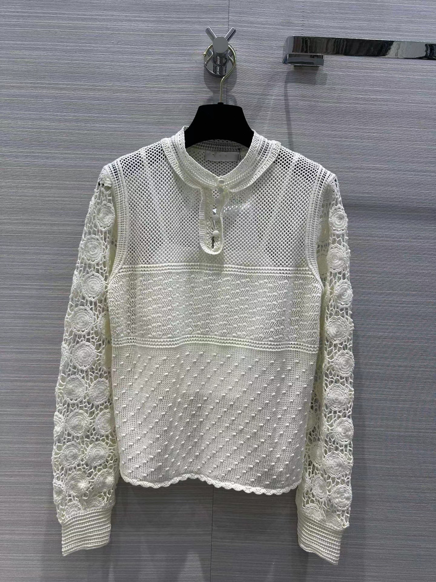 Milan Runway Sweater 2023 New Spring Summer O Neck Long Sleeves Women's Sweaters High End Jacquard Pullovers Women Designer Sweater 0109-10