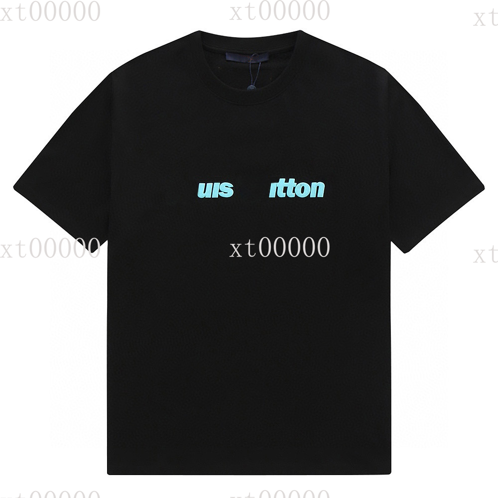 

22SS Designer Letter Printed T Shirts Tee Sweatshirt Fashion High Street Short Sleeves Summer Casual T-Shirt Breathable Men Women Crew Neck Tees Dresses for Wome 0-059, Black