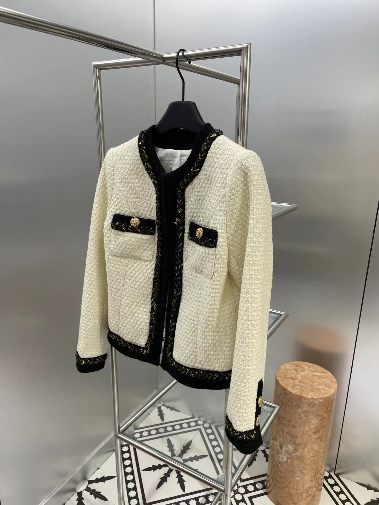 Women's Jackets 2023 New Spring O Neck Long Sleeve Designer Coats Brand Same Style Outerwear 0109-8