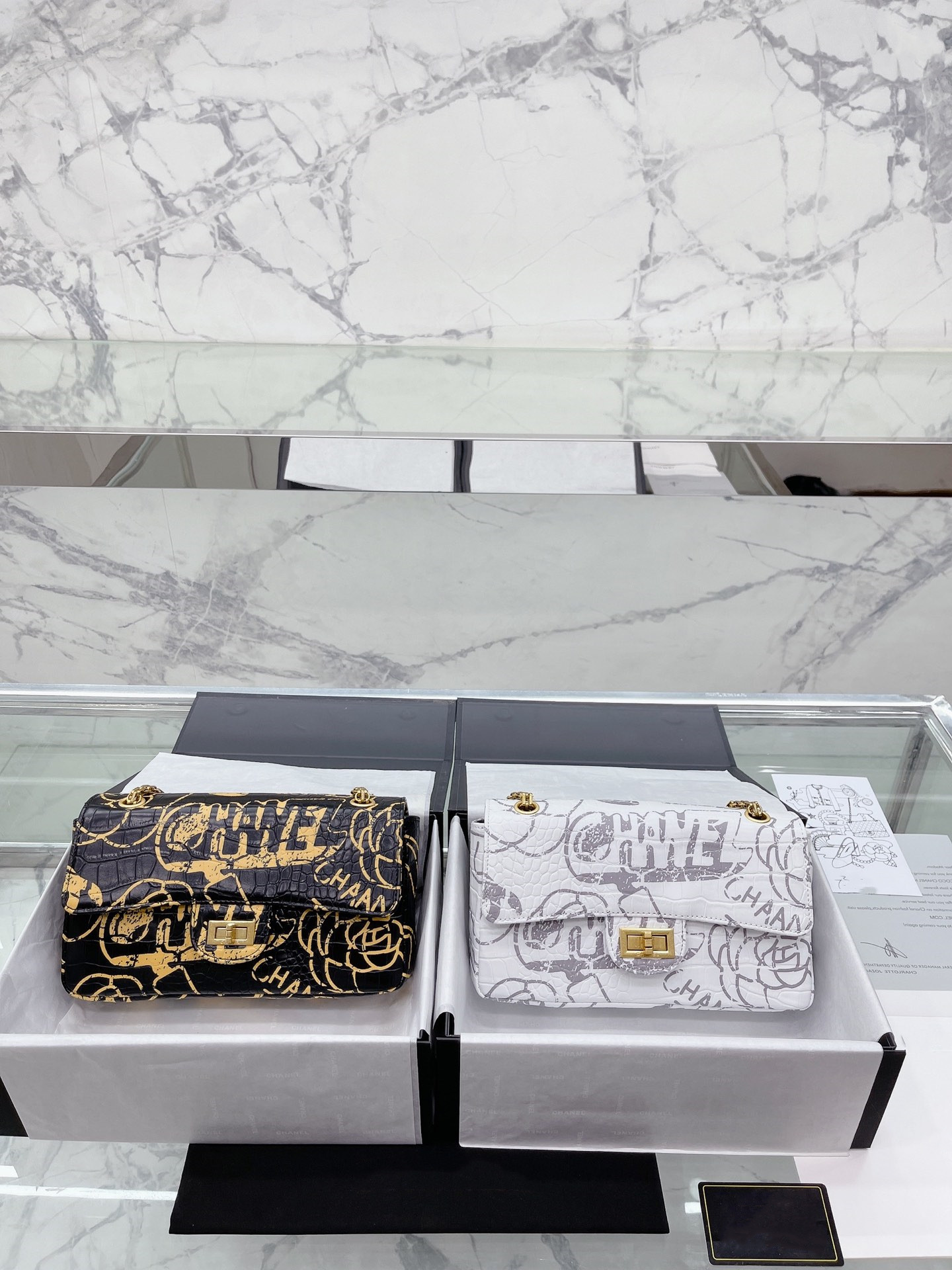 

Fashion Bags Leather Women Handbag Purse ShoulderBag Tote Bag Wallet White Box Dustbag, #1