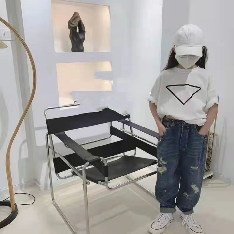 femmes hommes vêtements enfant t-shirt avec lettres enfants chemises pour bébé à manches courtes été costume parent-enfant classique coton rayure
