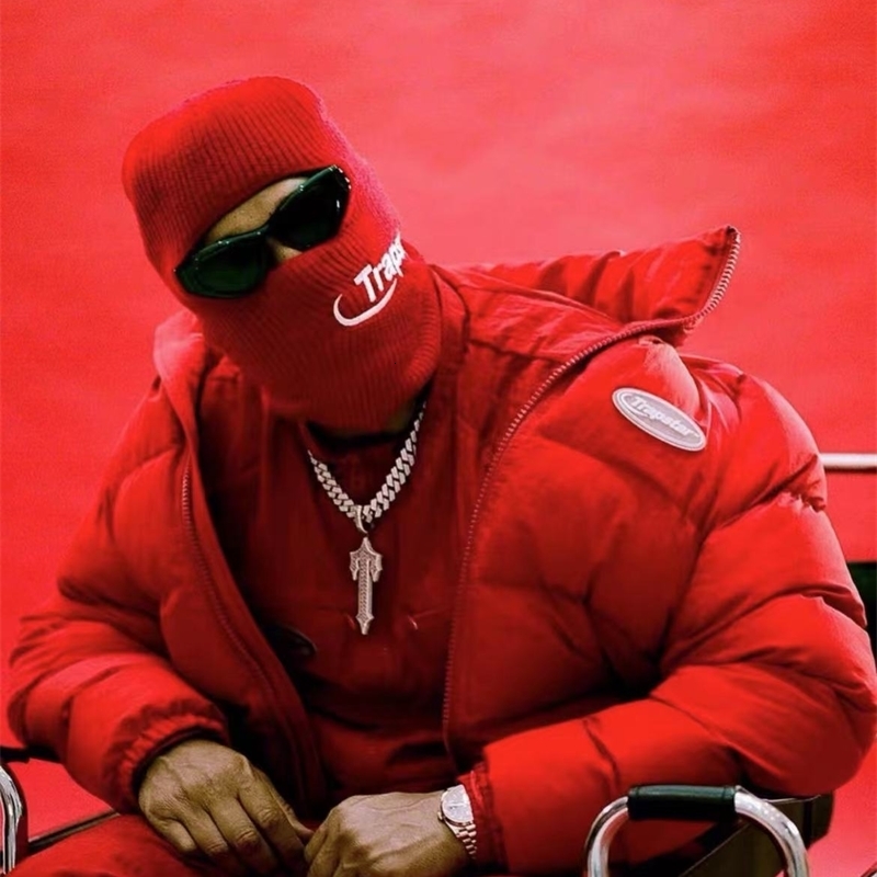 

Beanie Skull Caps Fashion High Quality Knitted Mask Street Hip Hop Men Women Selling Trapstar Hat Pullover Cap Hd Balaclava 230107, Red