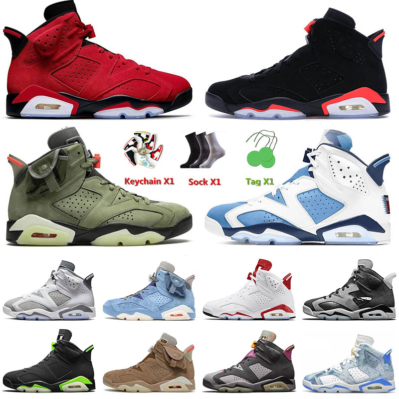 

2023 Arrival Men Basketball Shoes 6 6s VI Black Infrared Toro Unc x Cactus Jack Jumpman Mens Women Unc Bordeaux Singles Day Trainers Sneakers 36-47, D8 electric green 40-47