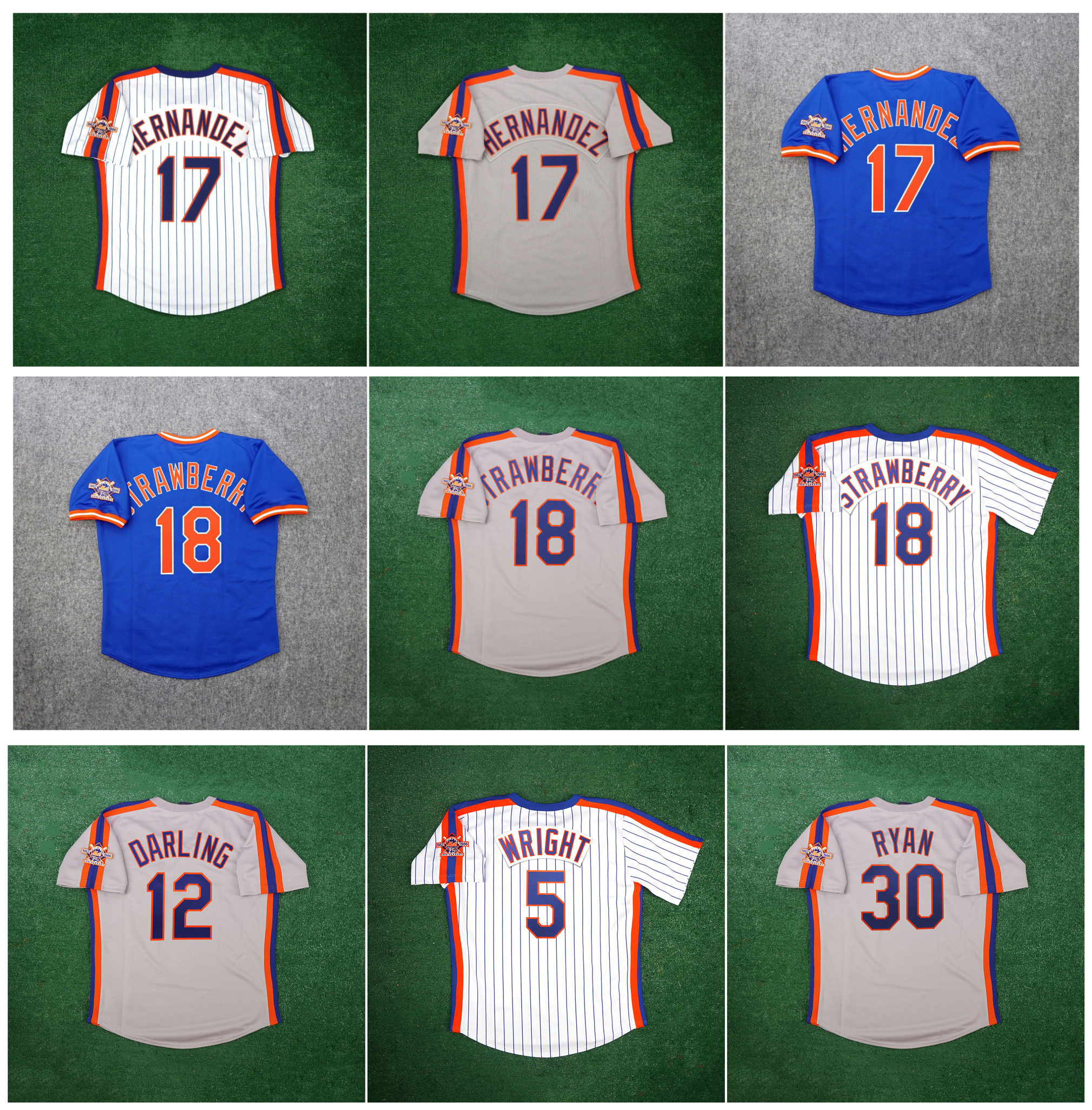 

Keith Hernandez 1986 Throwback Baseball Jersey Mets Gary Carter Tom Seaver David Wright Howard Johnson Darryl Strawberry Dwight Doc Gooden Ron Darling Nolan Ryan, As pic