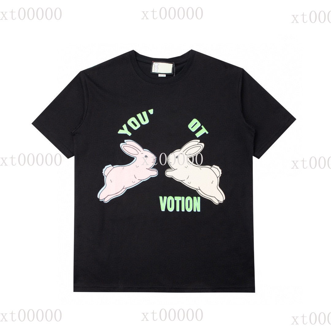 

22SS Designer Letter Printed T Shirts Tee Sweatshirt Fashion High Street Short Sleeves Summer Casual T-Shirt Breathable Men Women Crew Neck Tees Dresses for Wome x131, Black