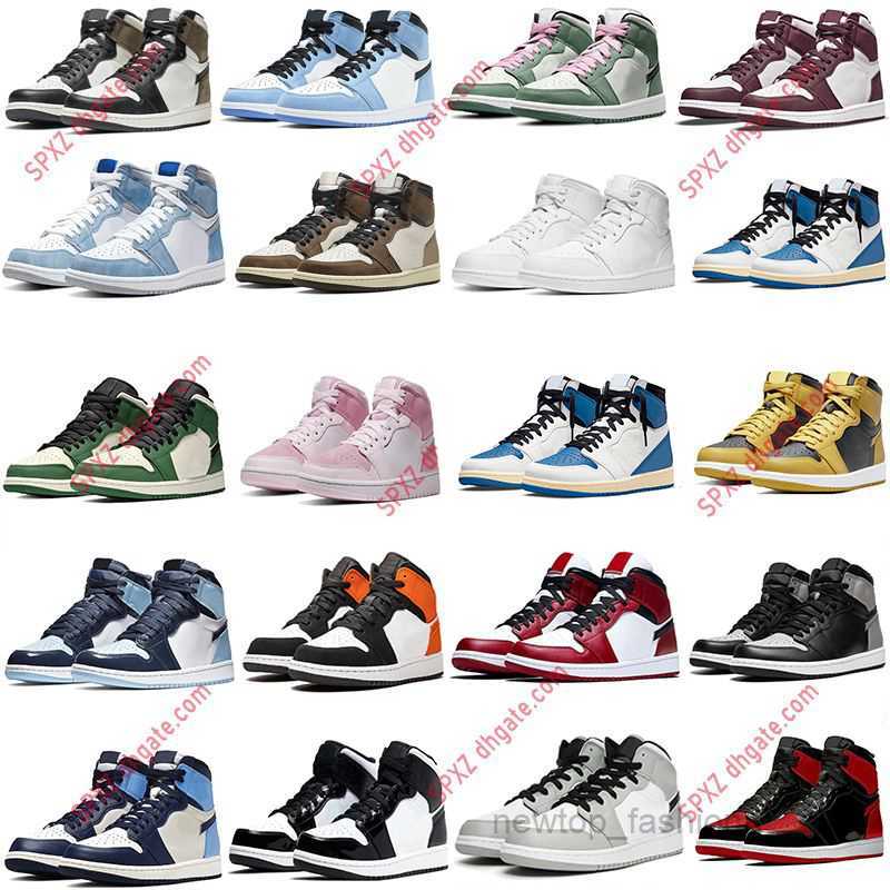 

Hot Quality 1s mens Basketball Shoes Chicago Reimagined Bred Patent Dark Mocha UNC travis scotts smoke Grey Obsidian Men Women Designer Trainers Sneakers Size 36-47, 48