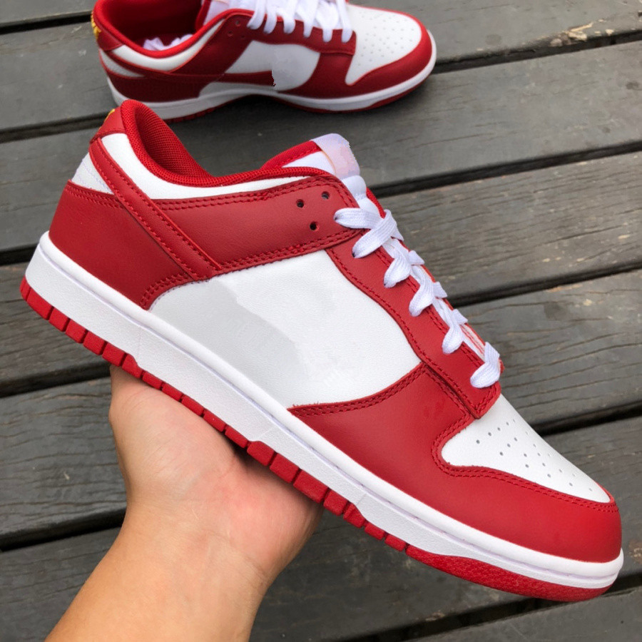 

Original Quality Duks Low Gym Red Skate Shoes Men Women Desinger Shoes dunnks White University Gold-Gym-Red Running Sports Sneakers Size US5.5-12
