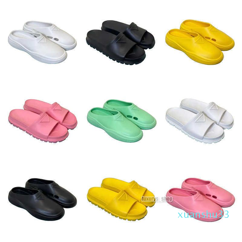 

5A Prs Shoe Pr Slipper Man Woman Sandal Slide Bubble Rubber Mu Submade Designer Slums Spring Summer Landing Small Leisure Fashion Mens Womens Casual Shoes PR3