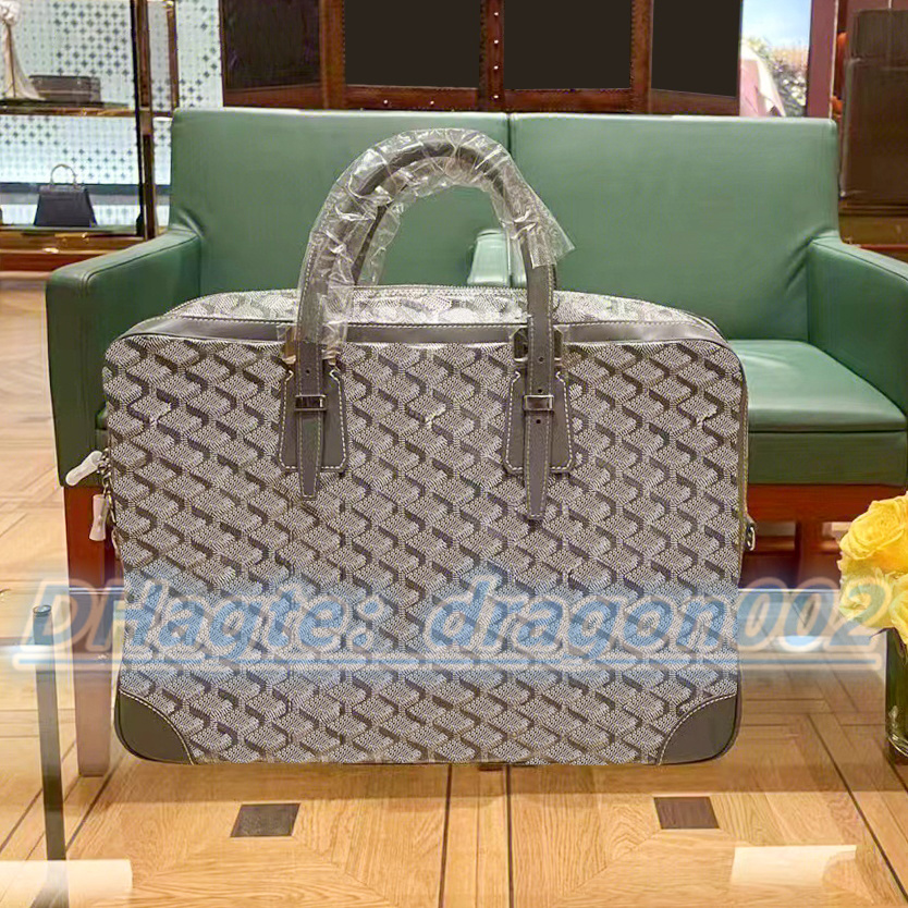 

Luxury computer large bags women's laptop pochette Leather briefcase top handle bag Designer the tote package work mens crossBody goya Shoulder capacity Bag vintage, Green