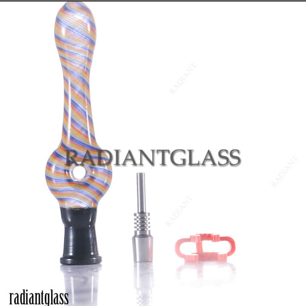 

Twist nector collector accessories with 10mm titanium nail and clip straw Smoking pipes thick glass filter tips tube oil burner pipe tobacco