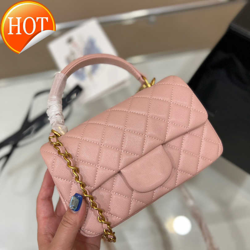

Women's Luxury Designer Shoulder Bags 2023 Top Texture Cowhide Crossbody Bag Ringer Gold Braid Chain Messenger Bag Factory Direct Sales, Pink