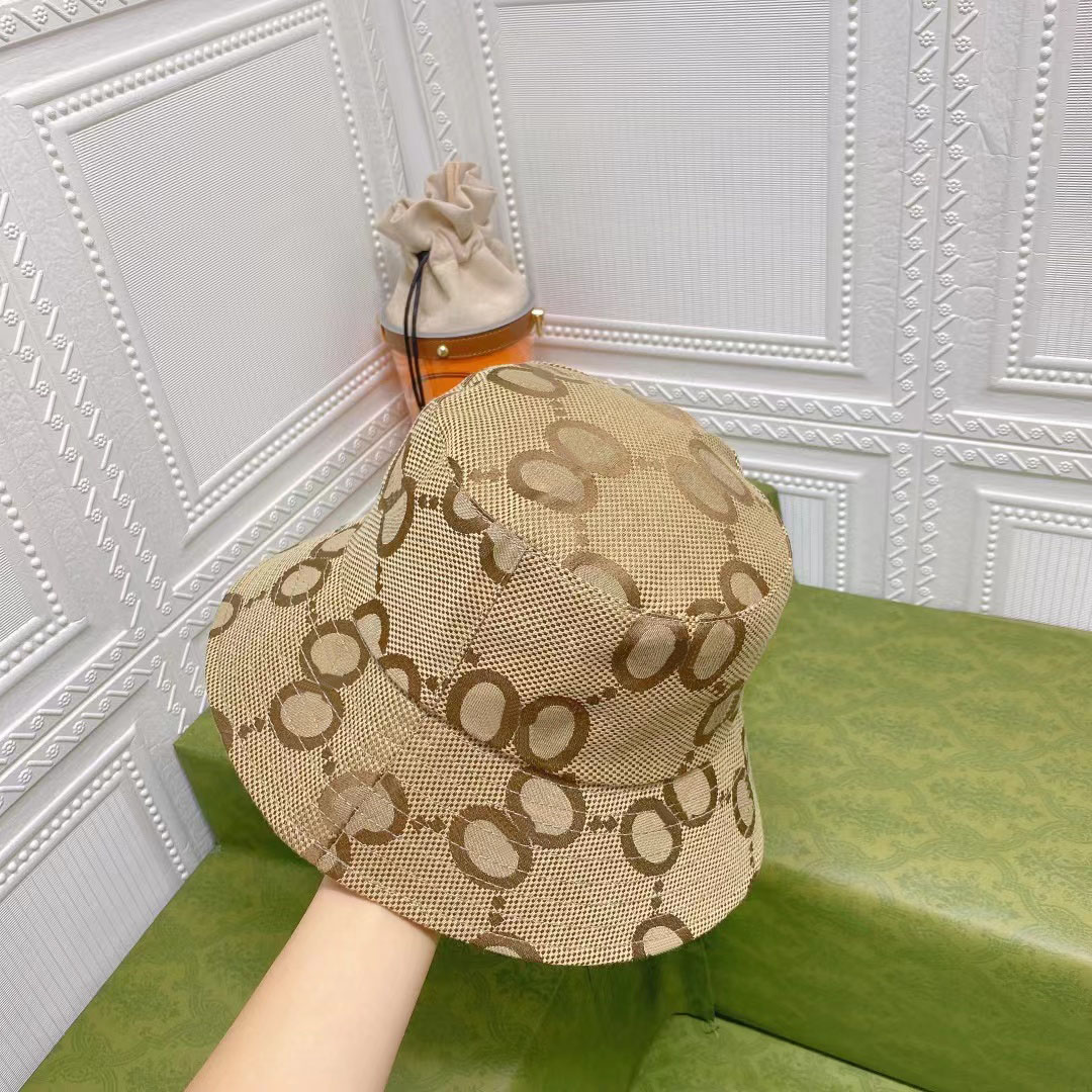 

Designers Mens Womens Bucket Hat Fitted Hats Sun Prevent Bonnet letter design fashion sunshade cap temperament versatile hat couple travel wear good gift, Brown