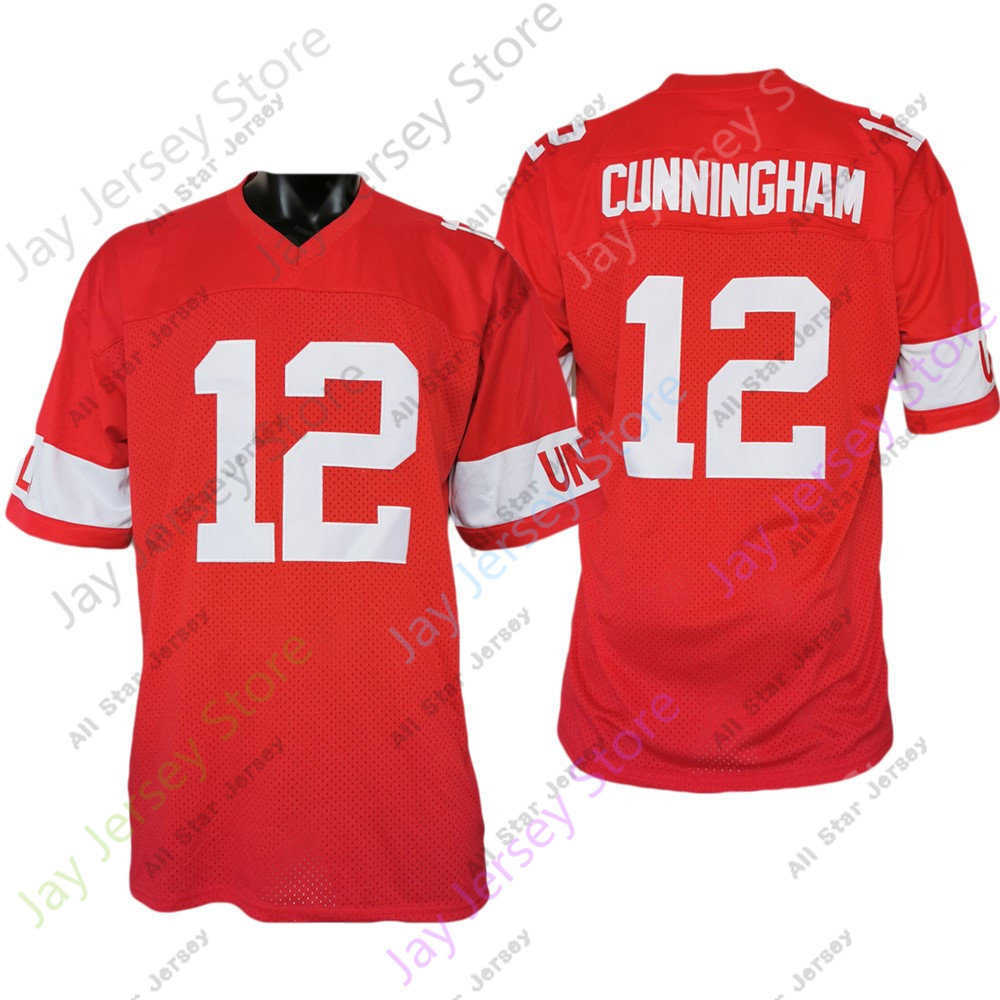 

Football Jerseys NCAA College UNLV Rebels Football Jersey 12 Randall Cunningham Red Embroidery Drop Shipping All Stitched Size S-3XL, As pic