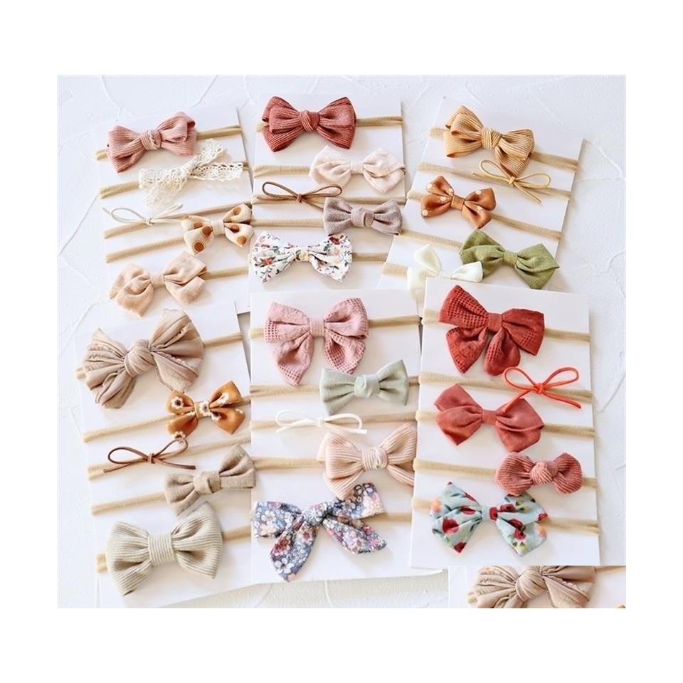 

Hair Accessories 5Pcsset Baby Bow Headband Nylon Headbands Cotton Bands For Children Girls Soft Hairband Born Toddler 220519 Drop De Dhniv, 30
