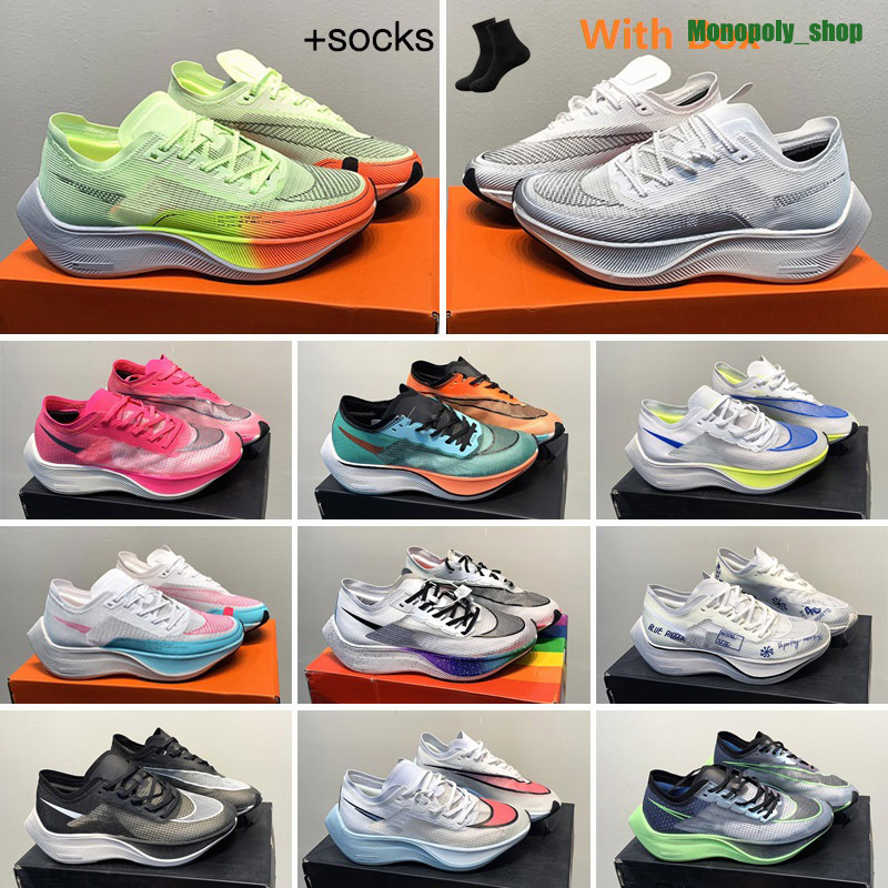 

Running Shoes Runners Tempo Fly Knit Hyper Violet Flash Crimson Neon Rainbow Bright Mango Watermelon Light Weight New Zoomx Vaporfly Next% 2 Mens Womens, Color 10