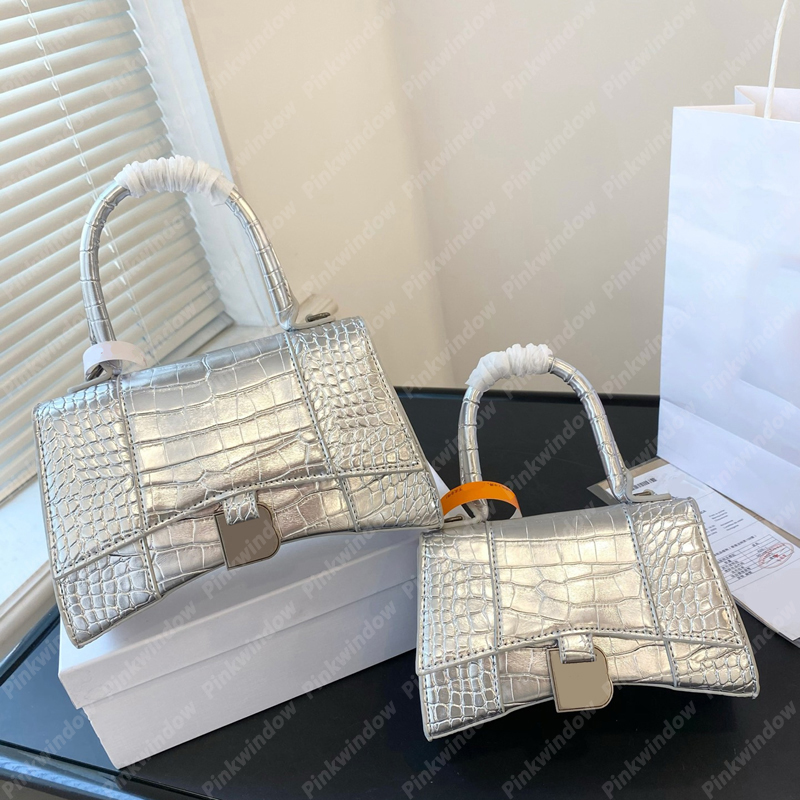 

Crocodile Designer Handbag Women Luxurys Designers Bags Crossbody Shoulder Bag Womens Handbags Purses Wallet HOURGLASS XS TOP HANDLE BAG 109, Gold