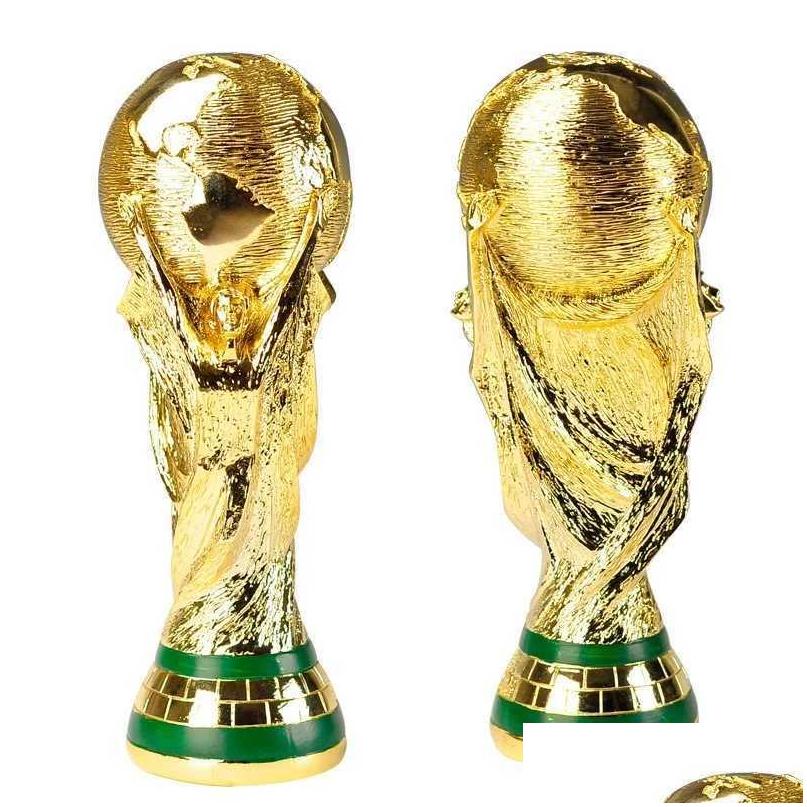 

Arts And Crafts European Golden Resin Football Trophy Gift World Soccer Trophies Mascot Home Office Decoration Drop Delivery Garden Dhni2