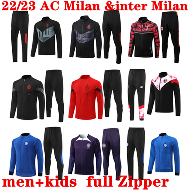 

2022 2023 inter AC TRACKSUIT LAUTARO chandal futbol soccer MILANO Men AND KIDS Training suit 22/23 milans camiseta DE FOOT full Zipper jacket
