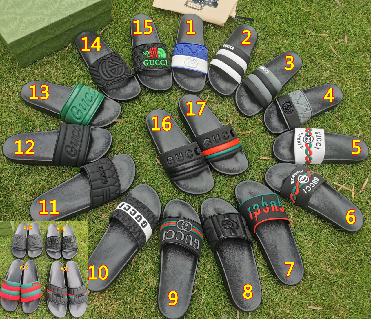 Chaussures de mode gucci Nouvelles pantoufles de couple en silicone 36-48 xx0041