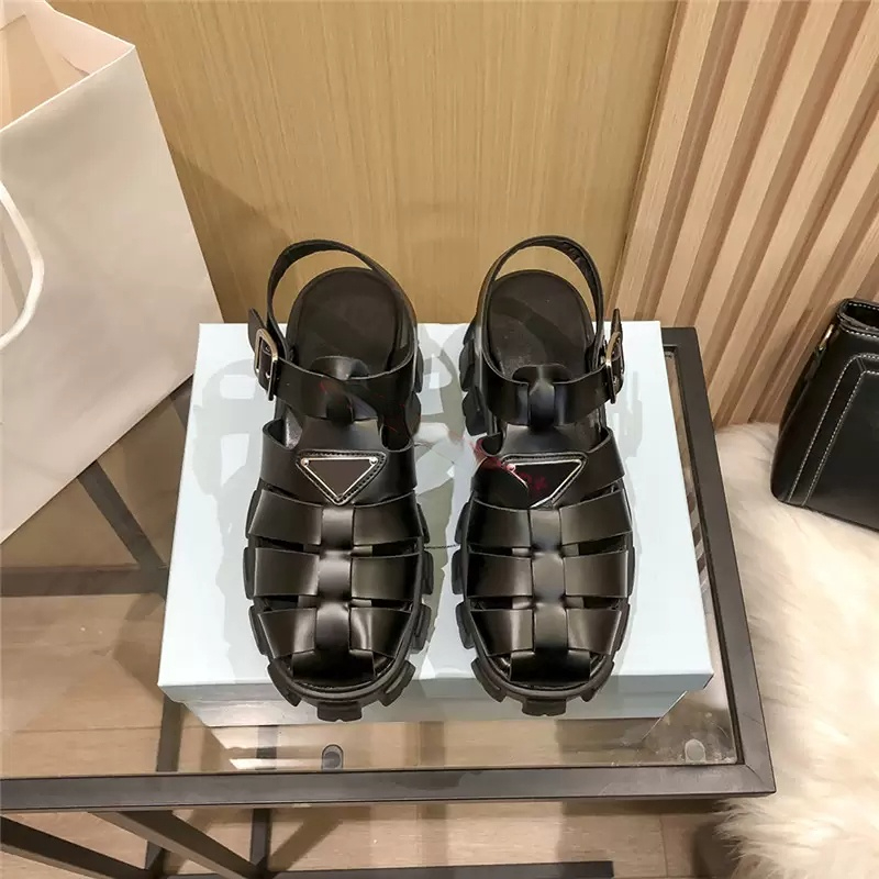 

Fashion Designer Sandals women slippers beach shoes white black Heightening 5cm Thick Bottom Gear Hollow sandal luxury womens slides