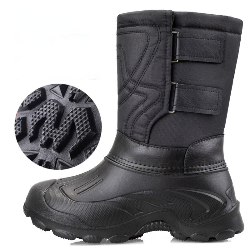 

Dress Shoes Winter Men s Waterproof Outdoor Snow Boots Fishing Safety Rain Plus Velvet Platform 230109, Gn