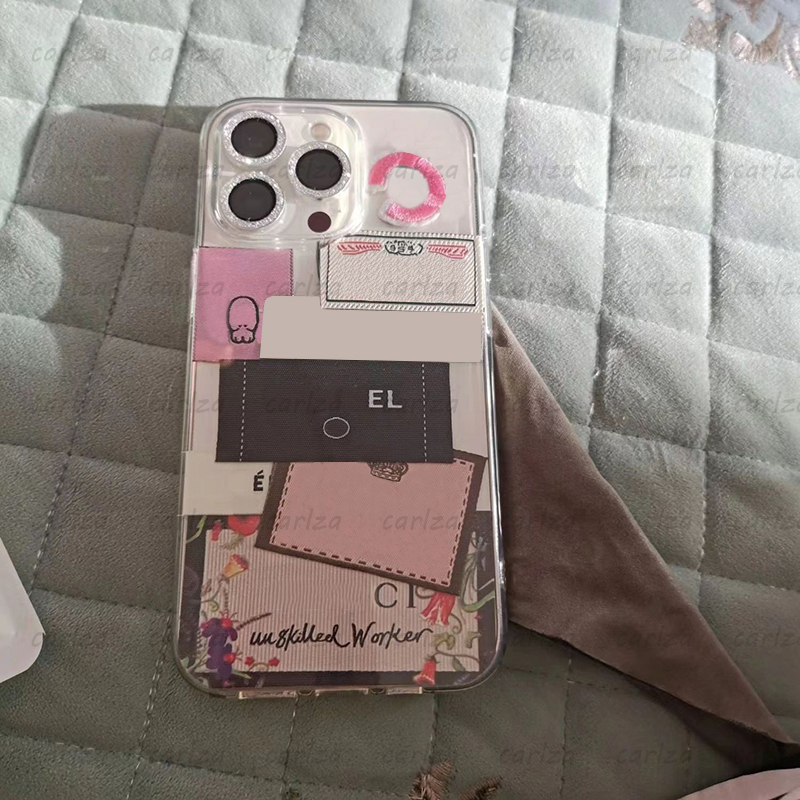 

Designer Brand Label Phone Case With Luxury Optional Labels Fashion Style Cases For Iphone 14 Pro Max Plus 13 12 11 XS XR 8 7 Cover Shell, No-9