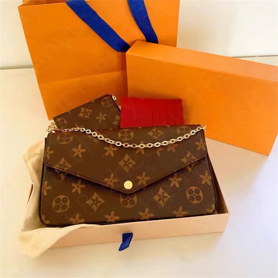 

wallet shoulder bag crossbody handbags designer bags Flower Crossbody Multi Composite gold chain shoulder purse Pochette louiseviutontiy, 6#