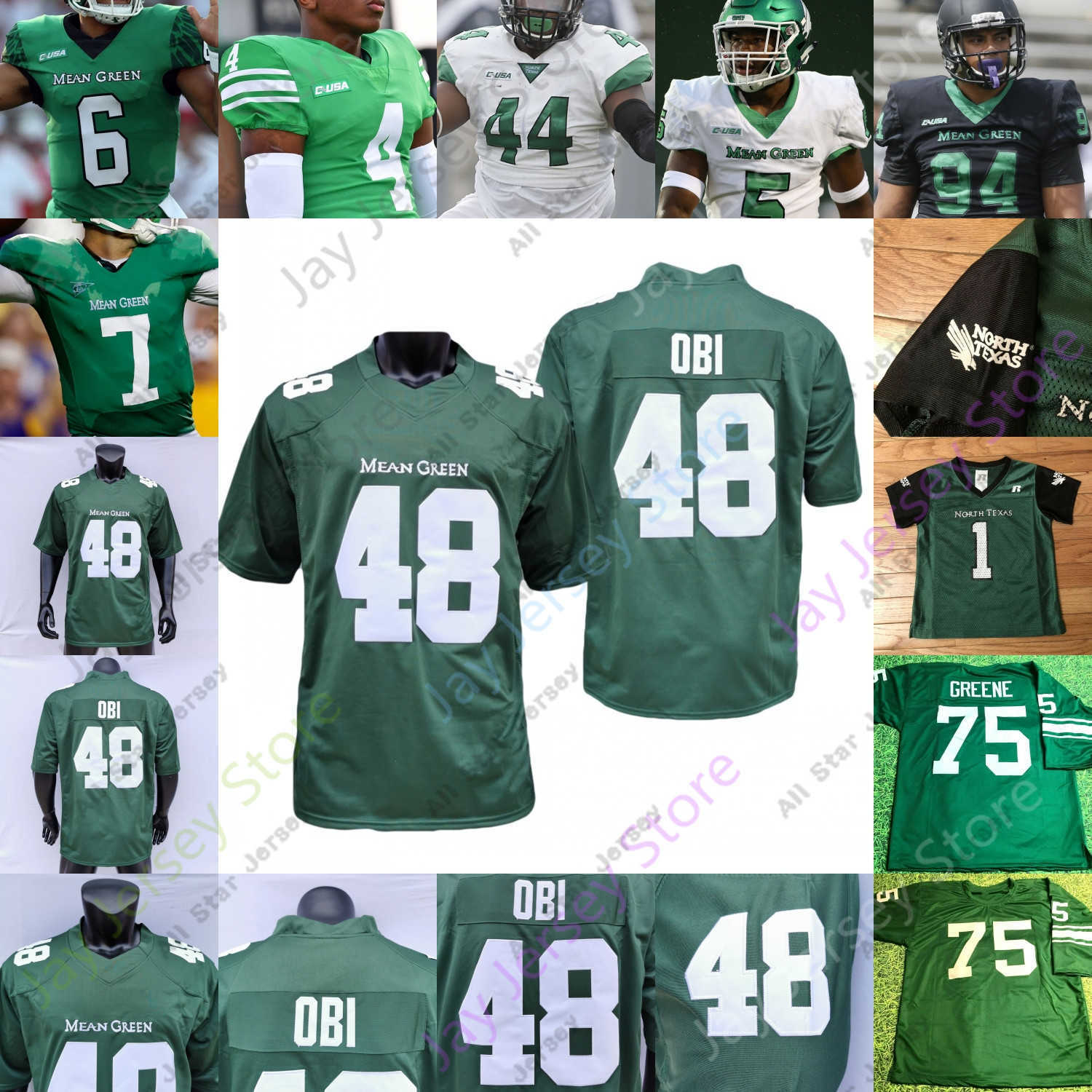 

Football Jerseys North Texas UNT Mean Green Football Jersey NCAA College Joe Greene Austin Aune Ayo Adeyi KD Davis Jake Roberts Adaway III Johnson Burns, Green ii