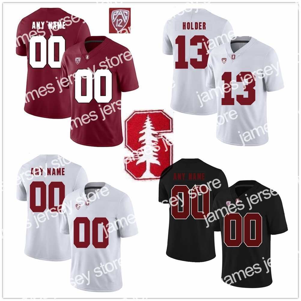 

American College Football Wear Custom Stanford Cardinal Football Any Name Number BLack Red White 3 KJ Costello 72 Walker Little 19 Arcega-Whiteside Ertz Elway Luck J, Black women