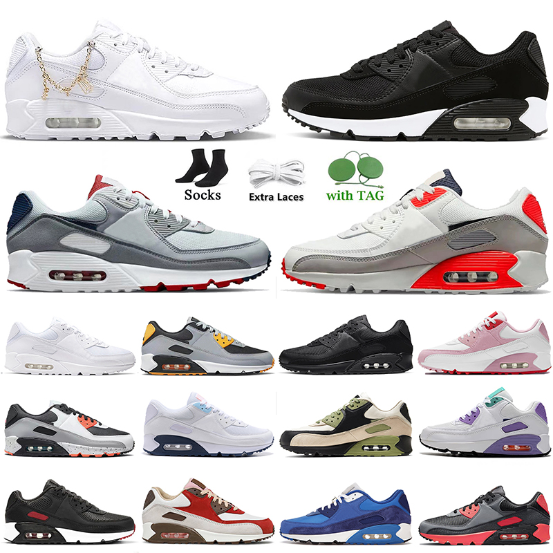 

90 mens running shoes valentines day Lucky Charms Obsidian Triple Black White Safari Peace Love Barely Rose Violet Light Smoke Grey Trainers Sports Women Sneakers, C22 light smoke grey 40-45