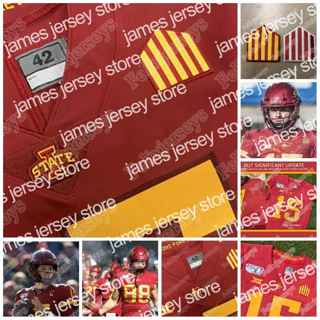 

American College Football Wear Iowa State Cyclones Jack Trice Patch Brock Purdy Blake Clark Hunter Dekkers Hayes Gibson Aidan Bouman NCAA College Football Jersey, Men size s-3xl