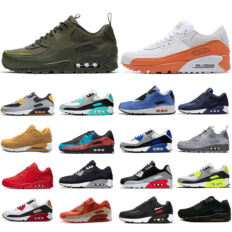 

Men women 90S Running shoes trainers Mesh white Green Camo infrared UNC Volt Infrared triple black mens Designer Sports Sneakers Eur 36-45, With original box