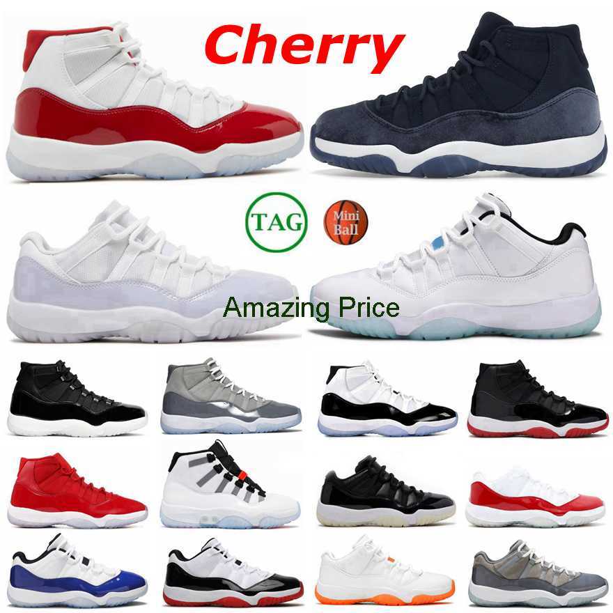 

no delivered full refund Cherry 11 11s Jumpman 11 Mens Basketball Shoes Cool Greys Bred Concord Sneakers Midnight Navy Pure Violet Legend Blue UNC 72-10 Sports Women, 38