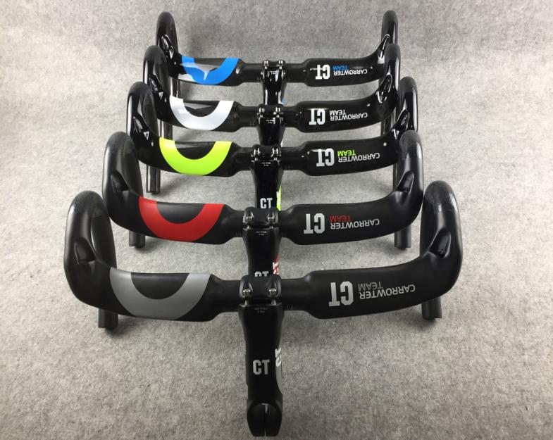 

CARROWTER C10 Carbon Road Handlebar Stem Full Carbon Fiber Road Bike Handle Bars Bike accessories for bicycle bikes size 400 420 3801276