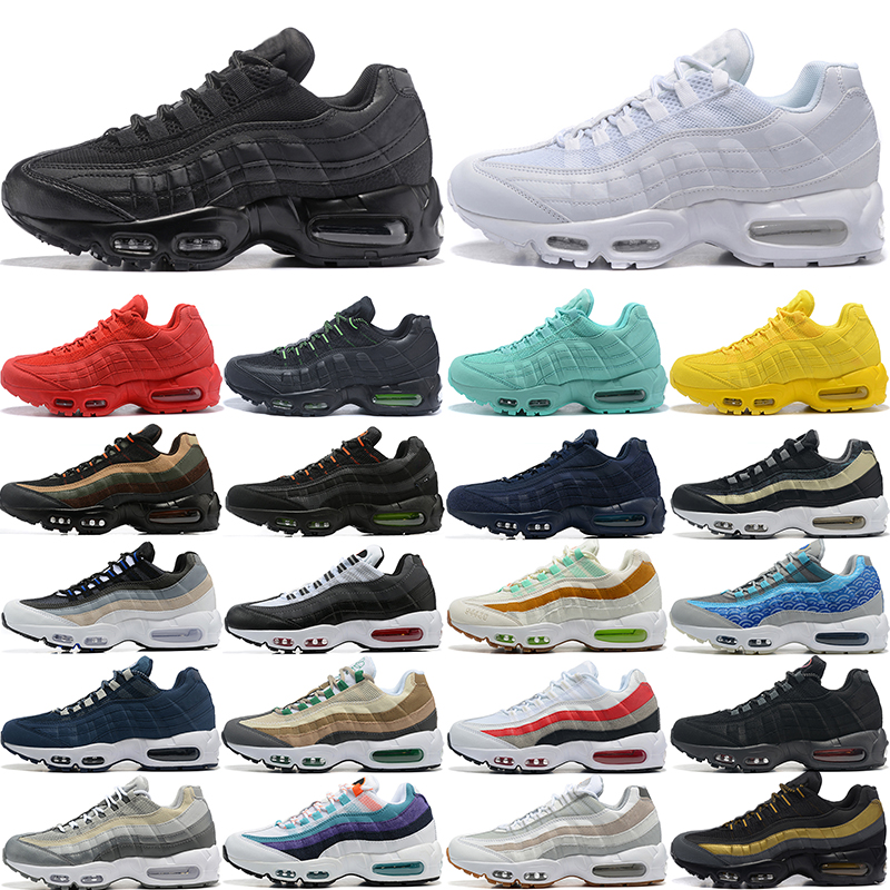 

running shoes 95s for men women Triple black White Corduroy Navy Blue Neon Solar Red What The Ultramarine Yellow Pink Suede Grape Sports Sneakers Trainers us 12, #11 white black 36 -46