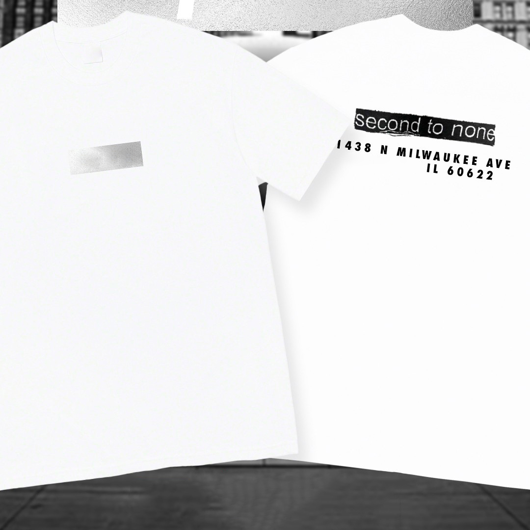 

22FW Woman Men' T-shirts Chicago Silver Box Letter Tee New Limited Loose Classic Summer Short Sleeve Fashion Casual Solid Breathable High Street Tee TJAMMTX77, White