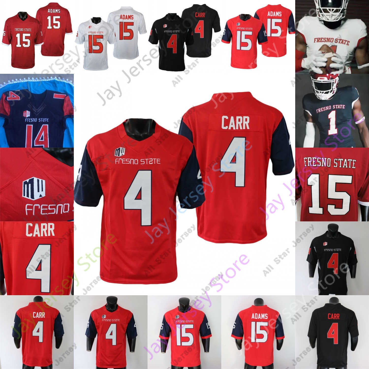 

Football Jerseys Fresno State Football Jersey NCAA College Davante Adams Derek Carr Jake Haener Mims Evan Williams Lockridge Sherrod Remigio Cropper Langley, Black ii 2020