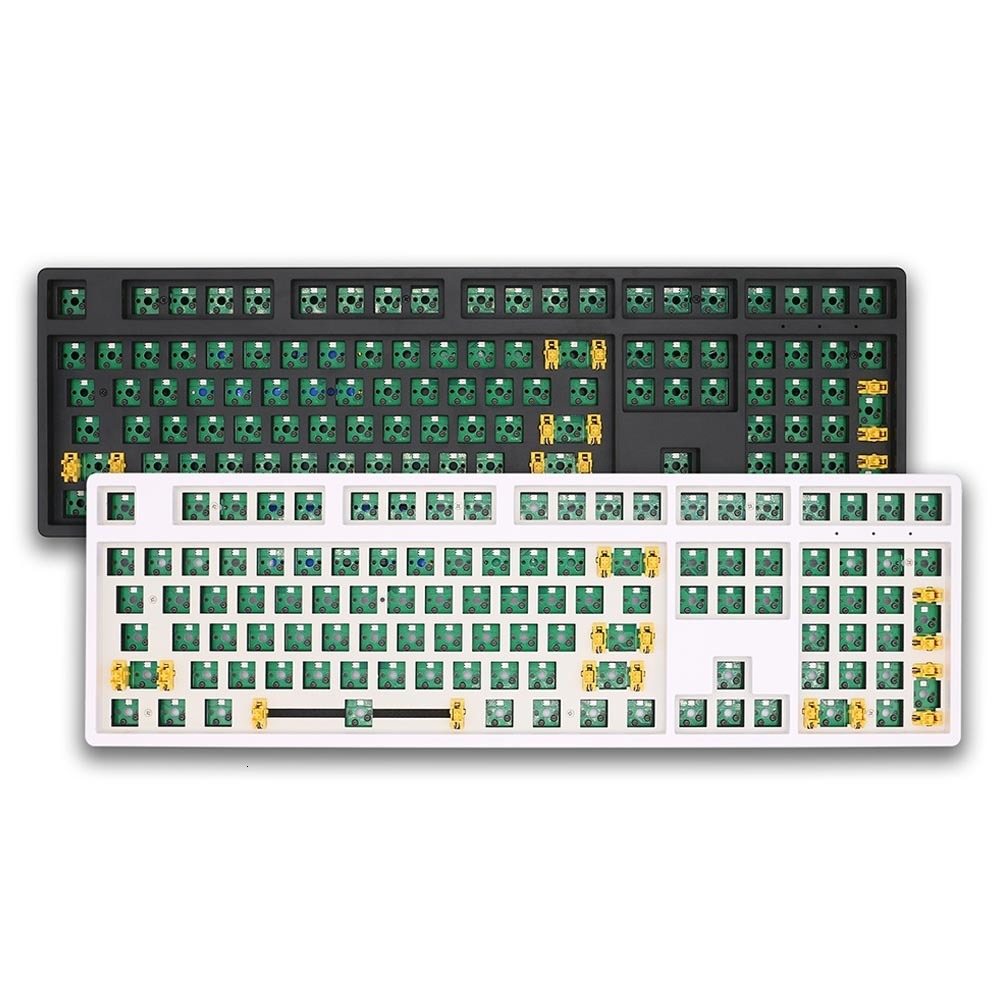 

Keyboards 24G BT50 Typec 108 87 RGB Macro Mechanical Keyboard Kits Swap PCB Magnetic ABS Case Alloy Plate 3000hAm Banana Stabilizer 230109
