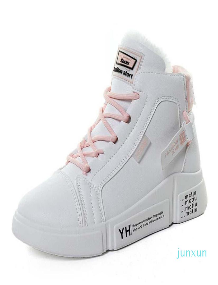 

WholesaeBoots Women Winter Snow 2021 Fashion Style HighTop Shoes Casual Woman Waterproof Warm Female High Quality White Black3859772