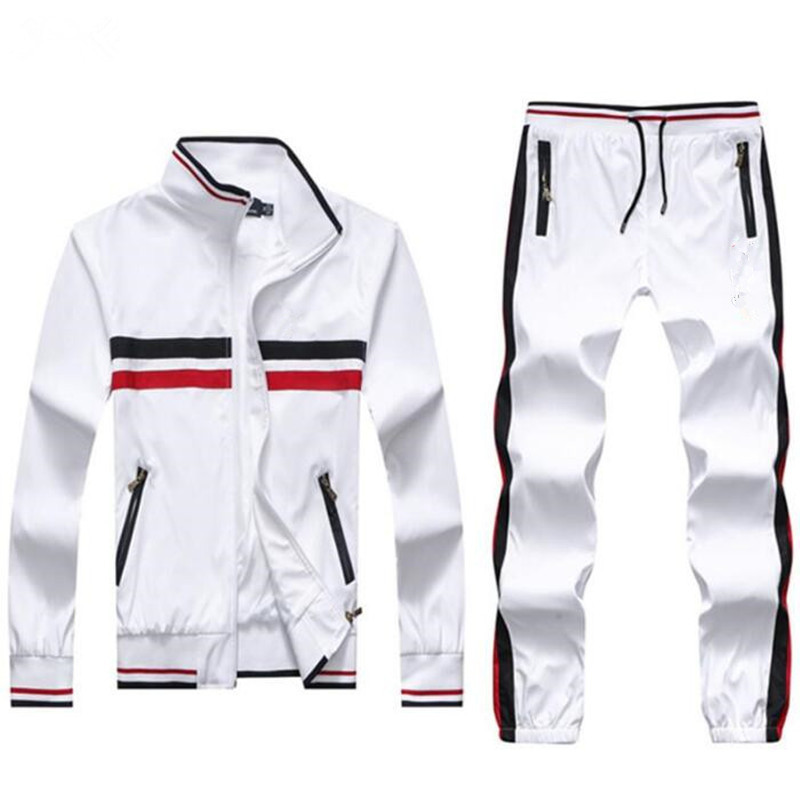 

European And American Street Mens Tracksuits New Fashion Brand Men Suit Spring Autumn Men's Two-Piece Sportswear Casual Style Suits, Customize
