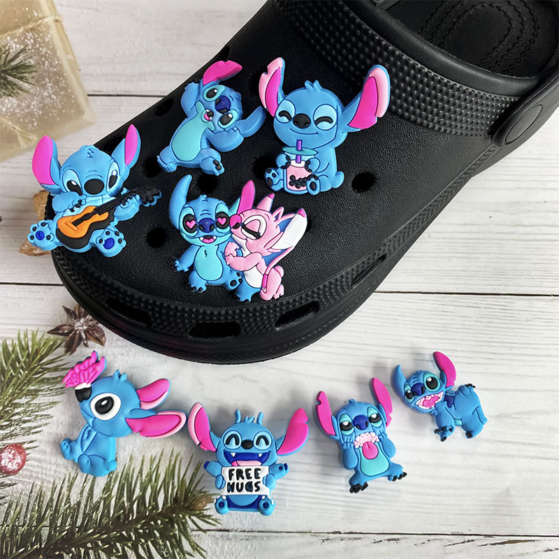

Anime charms wholesale childhood memories blue elf funny gift cartoon charms shoe accessories pvc decoration buckle soft rubber clog charms fast ship, Equally mixed colors